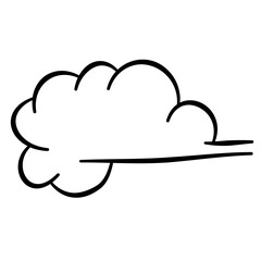 Cloud Cartoon Icon Lines Vector Illustration 