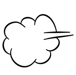 Cloud Cartoon Icon Lines Vector Illustration 