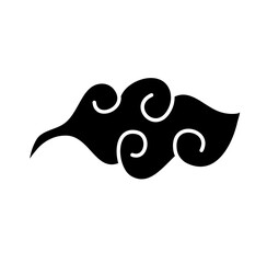 Mega Mendung Icon Batik Vector Illustration 