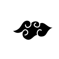 Mega Mendung Icon Batik Vector Illustration 