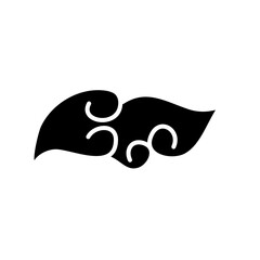 Mega Mendung Icon Batik Vector Illustration 