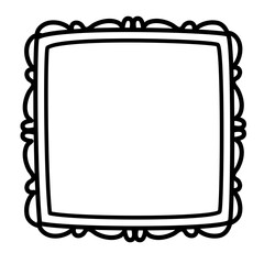 Hand Drawn Frame Border Doodle Vector Illustration 