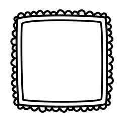 Hand Drawn Frame Border Doodle Vector Illustration 