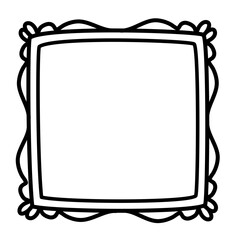 Hand Drawn Frame Border Doodle Vector Illustration 