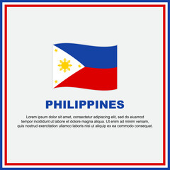 Philippines Flag Background Design Template. Philippines Independence Day Banner Social Media Post. Philippines Banner