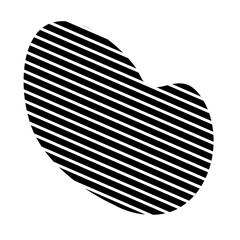 Black Organic Shape Lines Vector 