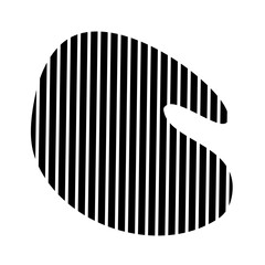 Black Organic Shape Lines Vector 