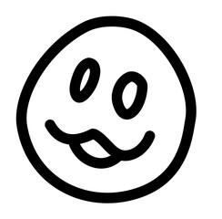 Smiley Emoji Doodle Vector Illustration 