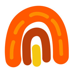 Fototapeta premium Cute Boho Rainbow Kids Vector Illustration 