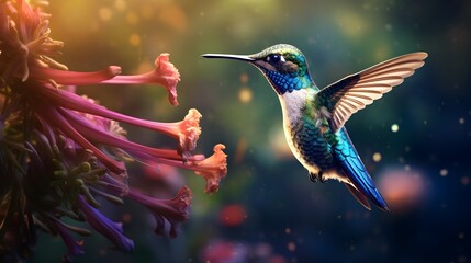 Detailed Hummingbird in Nature