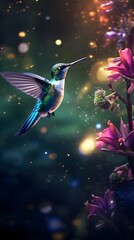 Detailed Hummingbird in Nature