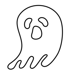 Obraz premium Ghost Halloween Cartoon Illustration Vector Lines