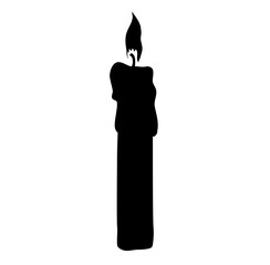 Candle Silhouette Illustration 