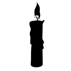 Candle Silhouette Illustration 