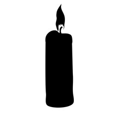 Candle Silhouette Illustration 