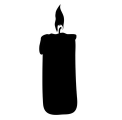 Candle Silhouette Illustration 
