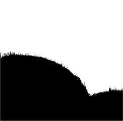 Cartoon Grass Silhouette