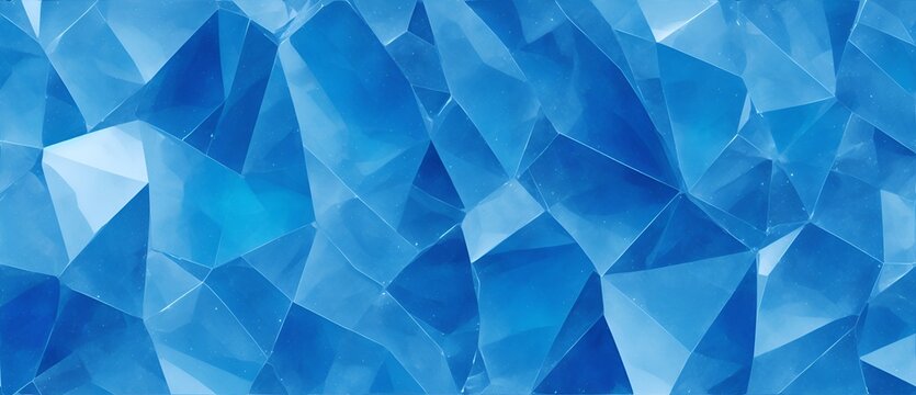 Blue crystal background texture from Generative AI