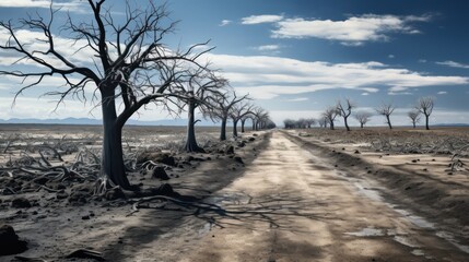 Fototapeta na wymiar Trees succumb as the climate changes