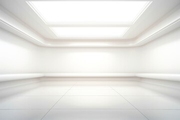 Abstract futuristic architecture background, Minimal technology white backdrop