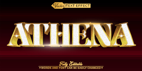 Greek Historic Athena Vector Editable Text Effect Template