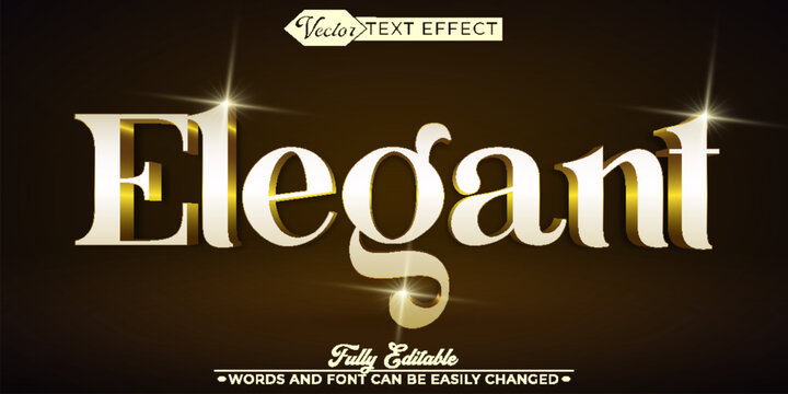 Shiny Elegant Vector Editable Text Effect Template