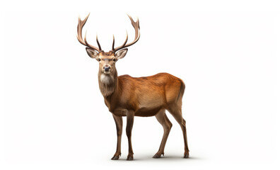 Naklejka na ściany i meble Beautiful deer standing with antlers