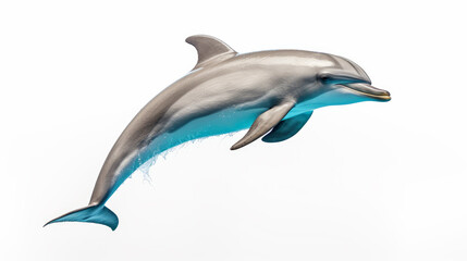 Isolated Dolphin in blue