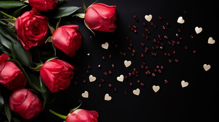 Fototapeta na wymiar red rose petals HD 8K wallpaper Stock Photographic Image 