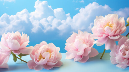 pink tulips in the sky HD 8K wallpaper Stock Photographic Image 