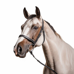 Obraz premium head of a horse on white background 