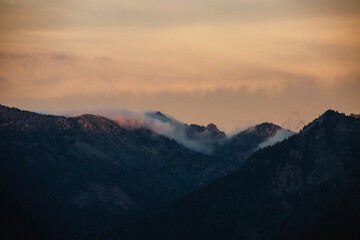 sunrise in the mountains