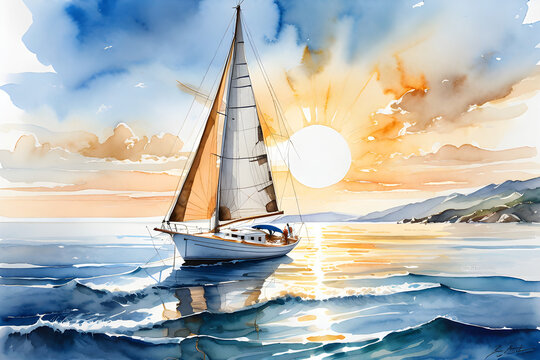 sailing boat on the sea