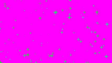 Picture of the twinkle glitter green star sparkling behind magenta background