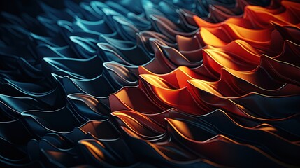 Obraz premium geometric textile symphony, digital art illustration, Generative AI