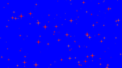Picture of the twinkle glitter red star sparkling behind blue background