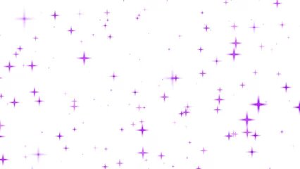 Foto op Canvas Picture of the twinkle glitter purple star sparkling behind white background © tokyovisionaryroom