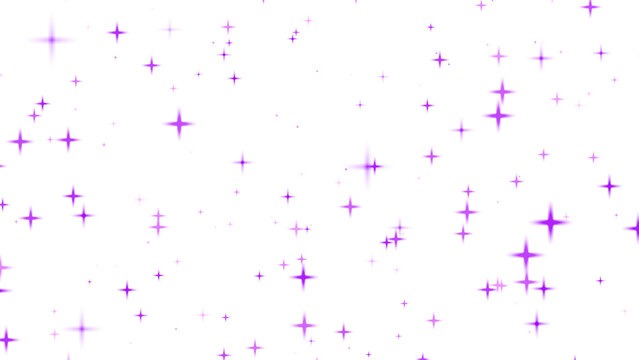 Picture of the twinkle glitter purple star sparkling behind white background