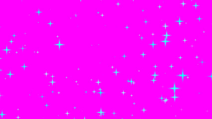 Picture of the twinkle glitter cyan star sparkling behind magenta background