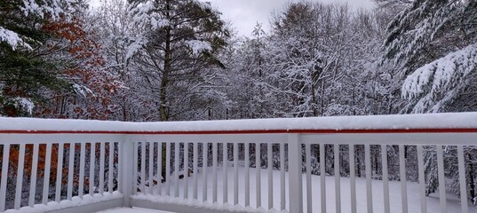Snow covered Deck