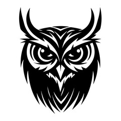 Unique Owl Logo Illustration in Trendy Flat Isolated on White Background. Vector SVG