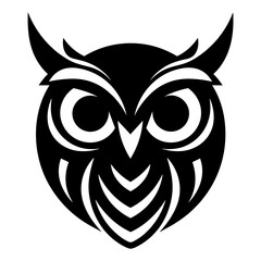 Unique Owl Logo Illustration in Trendy Flat Isolated on White Background. Vector SVG