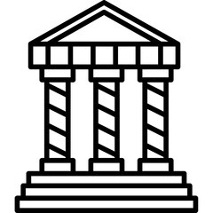 Greek Temple Icon