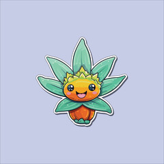 gasteria sticker cool colors kawaii clip art illustration