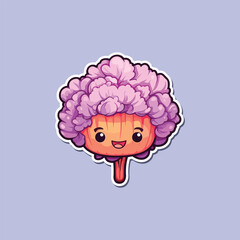carnation sticker. kawaii cartoon illustration