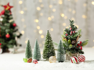 christmas decoration on the table