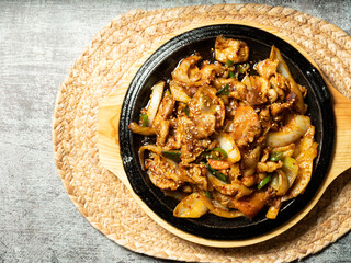 Korean spicy stir fried pork	