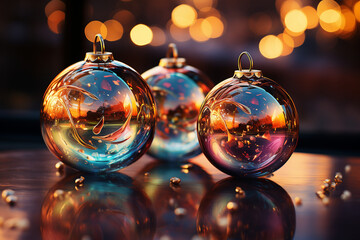 Christmas ornaments, Christmas spheres, Christmas tree ornaments