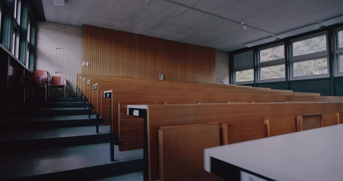 Empty lecture hall in a University