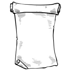 Old scroll handdrawn illustration